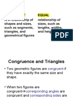 Congruence and Triangles Properties