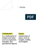 Discussion Properties of Congruence
