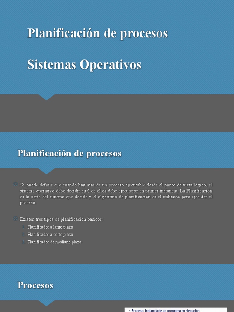 Planificacion De Procesos Pdf