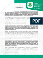 Manifiesto contra el mercurio en minería aurífera