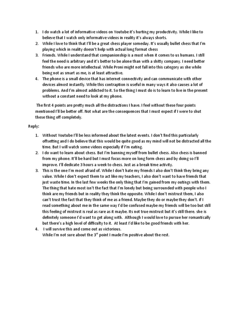 The Top 10 Things I Must Do | PDF