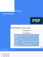 ML - Internship Presentation - Infidata - 2021
