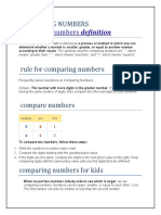 Comparing Numbers