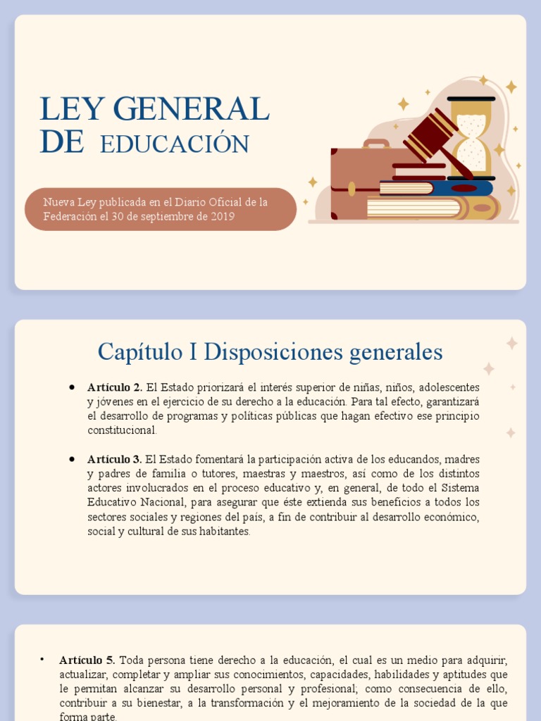 Ley General de Educación | PDF | Educación de la primera infancia ...