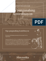 Ap Performance Task: Mga Pangunahing Kontrubusyon