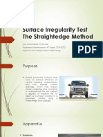 Surface Irregularity Test The Straightedge Method