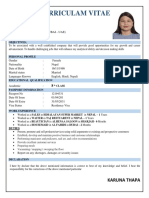 Karuna Thapa CV PDF