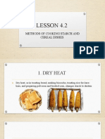 LESSON 4 METHODS OF COOKING CEREAL AND STARCH
