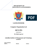 Coa Lab Manual Aimt (Cse) PDF