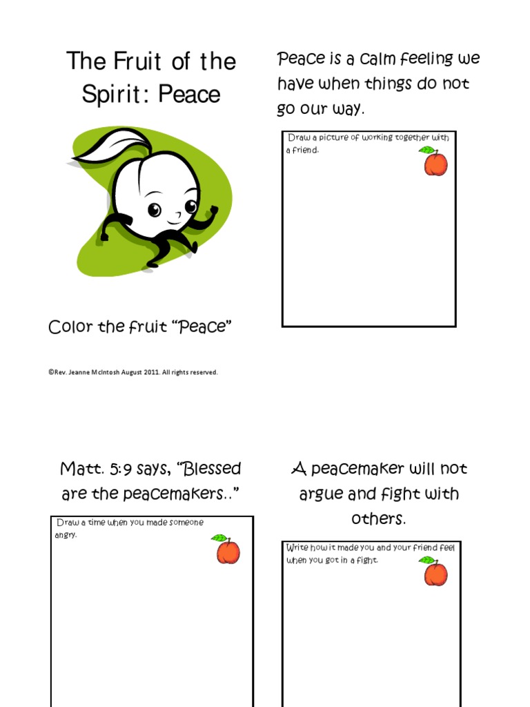 Fruit of The Spirit "Peace" Art & Coloring Book | PDF