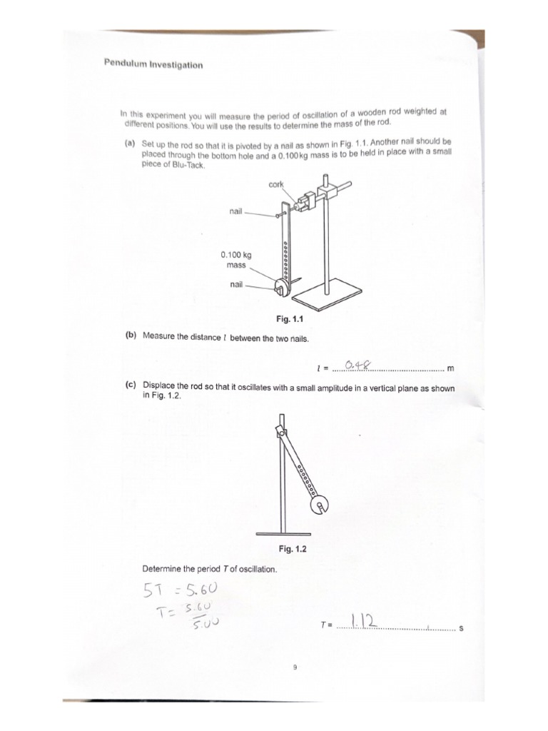Pendulum Investigation PDF