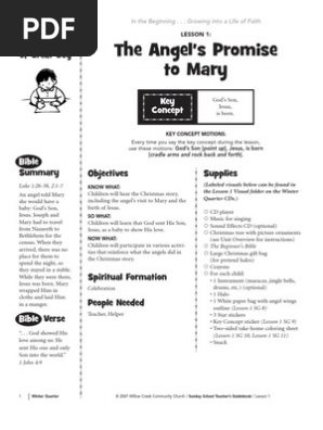 11/27/11 Winter Unit 1: Good News of Great Joy Lesson 1