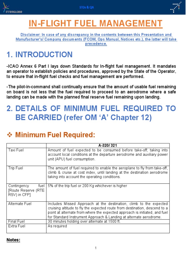 In Flight Fuel Management and Declaring MINIMUM MAYDAY FUEL-1.0 | PDF ...