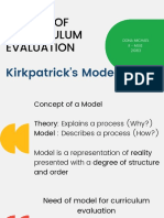 Models of Ciurriculum Evaluation