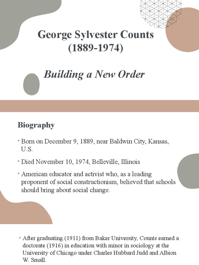 George Counts: Education for Social Change | PDF | Political Science ...