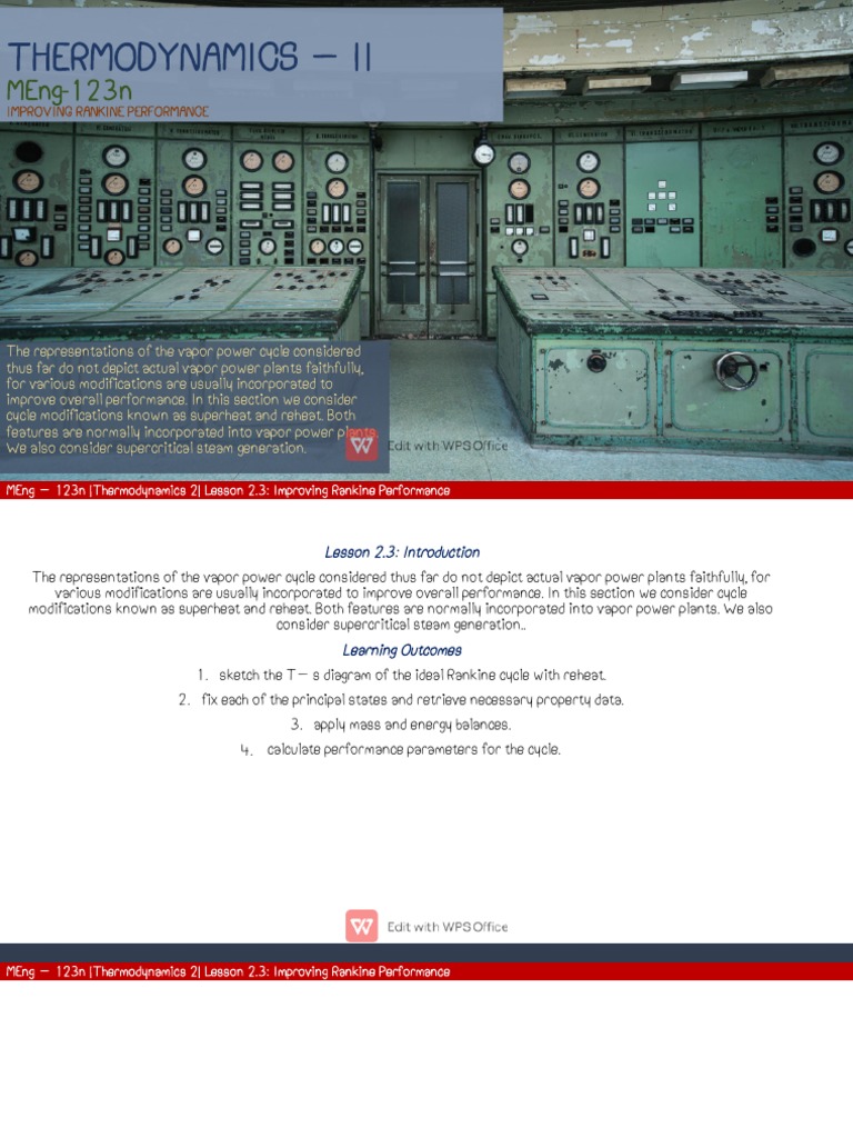 Enhancing Rankine Cycle Efficiency | PDF | Boiler | Steam