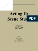Acting II Scene Study Syllabus