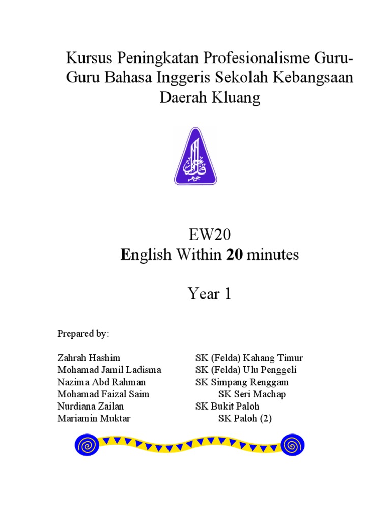 Modul Ew20 Year 1 Pdf Language Arts Discipline Foreign Language