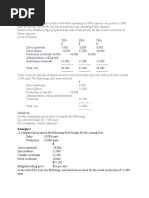 Fixed and Flexible Budget Questions