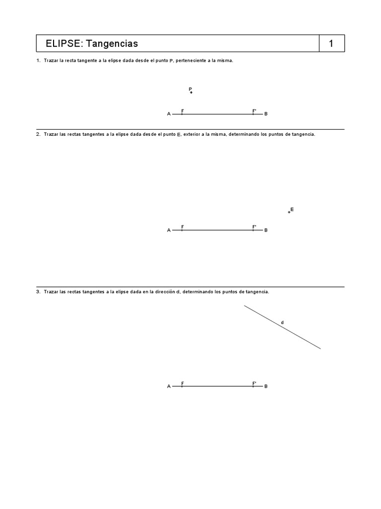 Curvas conicas tangencias pdf pdf tangente elipse