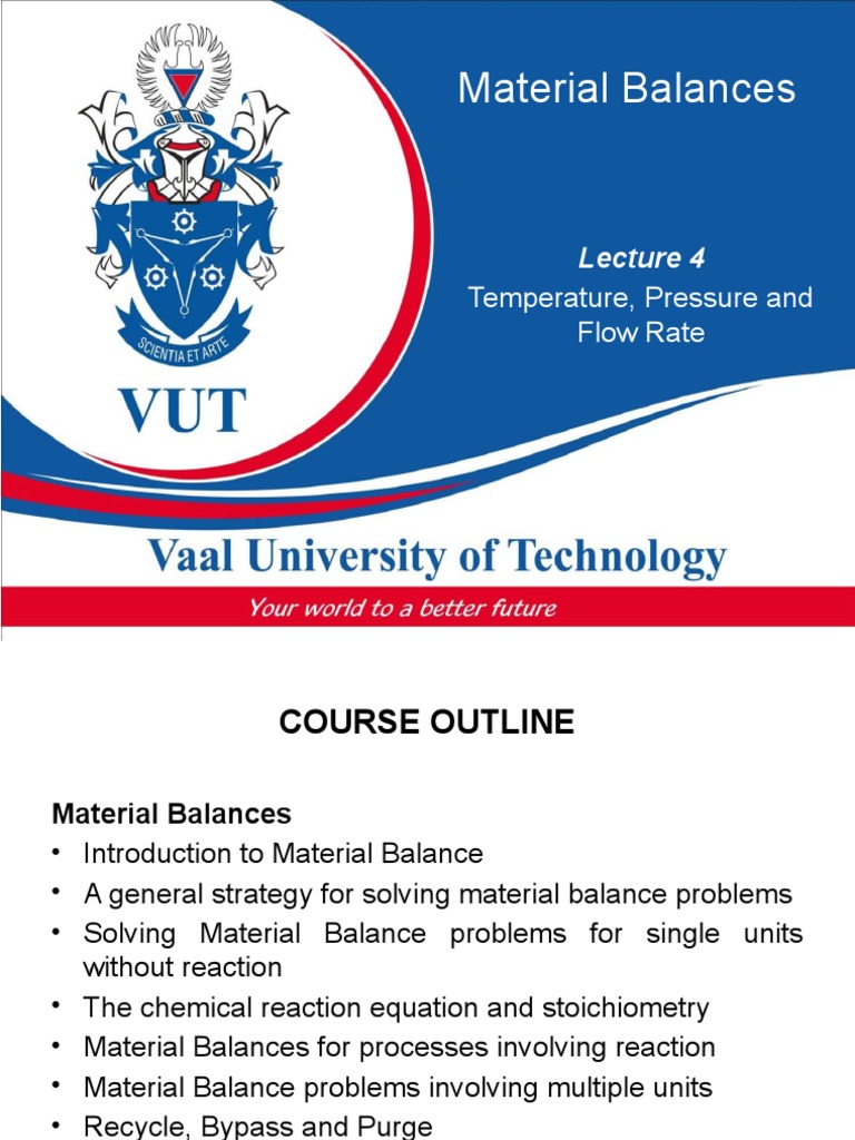EHCIT2B+Lecture+4+-+Material+Balances | PDF