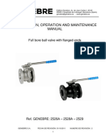 Installation, Operation and Maintenance Manual: Full Bore Ball Valve With Flanged Ends