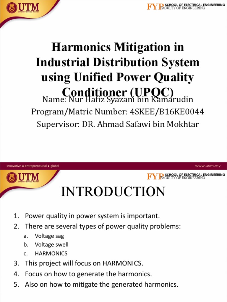 Harmonics Mitigation with UPQC | PDF | Distortion | Rectifier