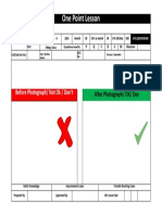 One Point Lesson: Before Photograph/ Not Ok / Don't