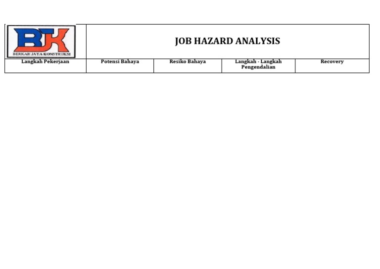 Job Hazard Analysis PDF