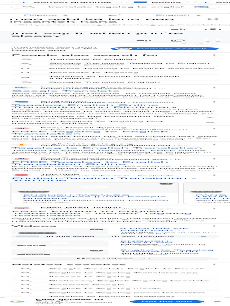 How To Translate Tagalog To English In Google
