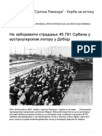 Не заборавити страдање 45.791 Србина у аустроугарском логору у Добоју - БЛОГ Удружења - Српска Рамонда - - борба за истину