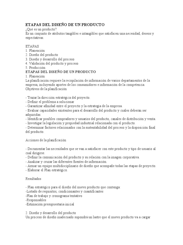 4 - Etapas Del Diseño de Producto | PDF | Producto (Negocio) | Diseño
