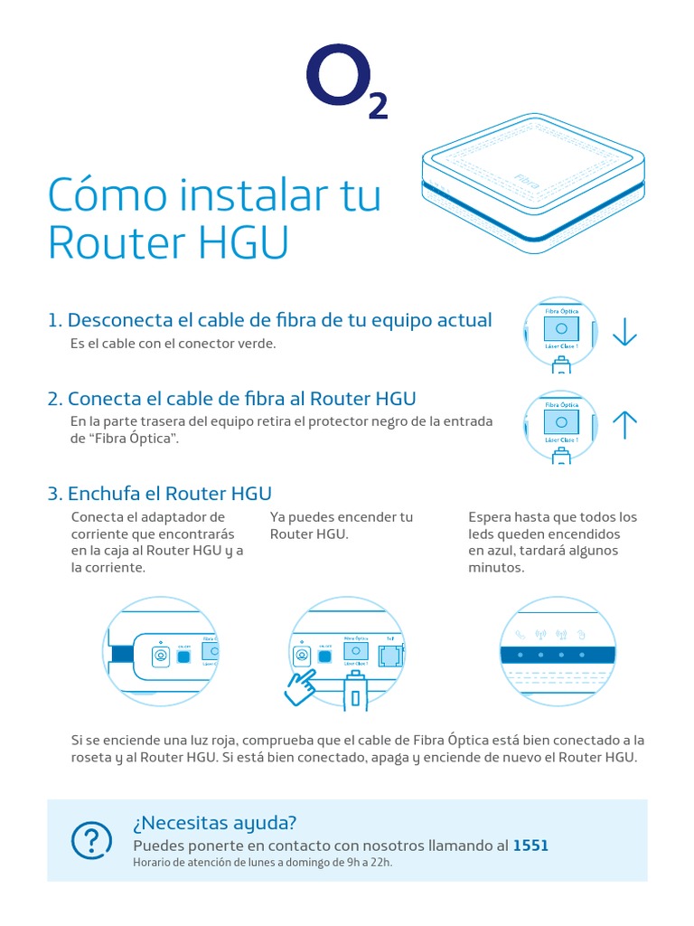 Guía de instalación del Router HGU | PDF