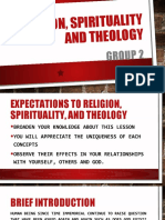 Religion Spirituality and Theology