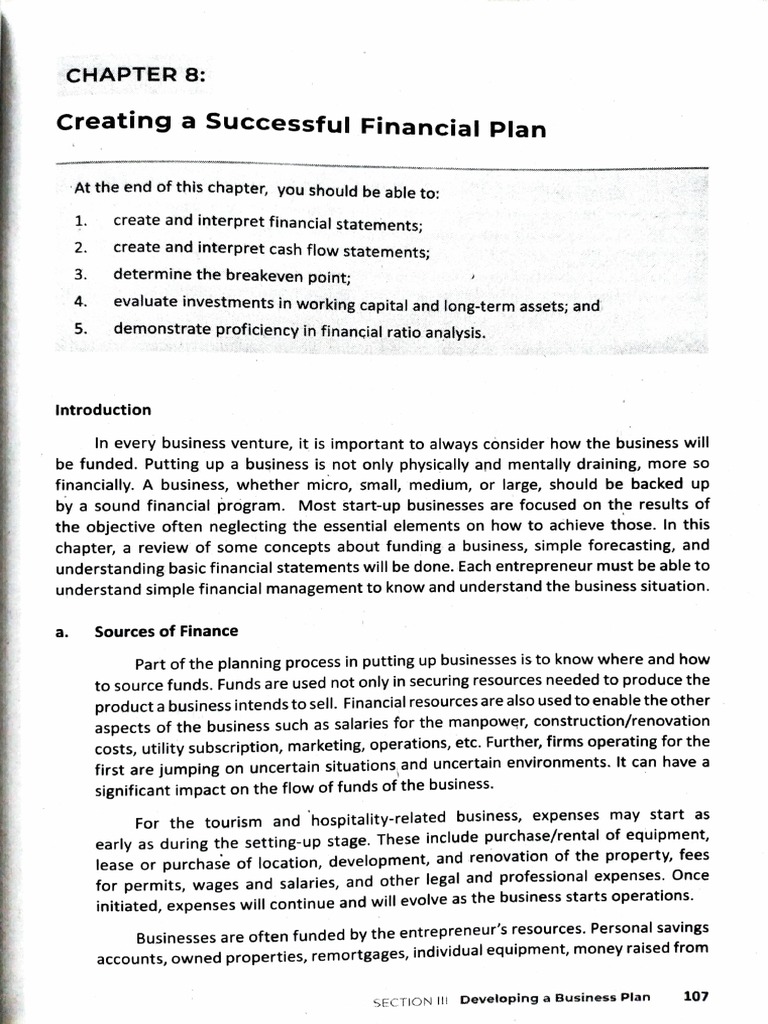 Ch.8 Creating Successful Fin. Plan | PDF | Balance Sheet | Equity (Finance)