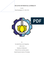 The Importance of Digital Literacy: Lecturer: Ratna Rintaningrum, S.S., M.Ed., PH.D
