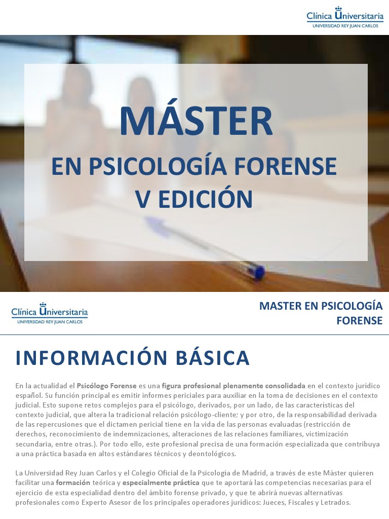 2020 V Edicion Master En Psicologia Forense Compressed Pdf