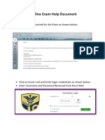 Online Exam Help Document