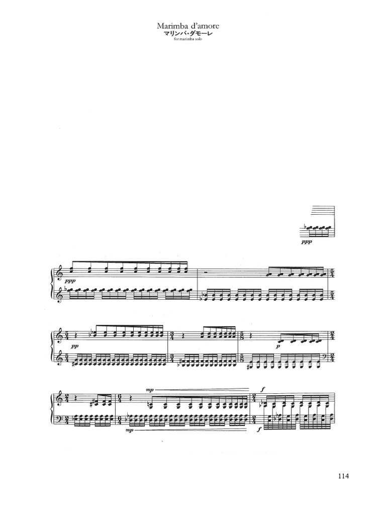 Keiko Abe Marimba D'amore (Excerpt) PDF