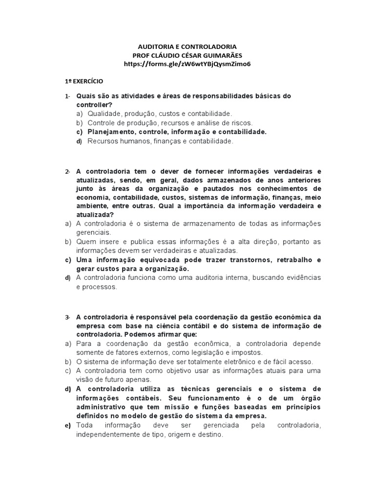 Funções e Importância da Controladoria | PDF | Contabilidade | Planejamento