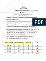 Actividad 4. Media Aritmetica para Datos Agrupados