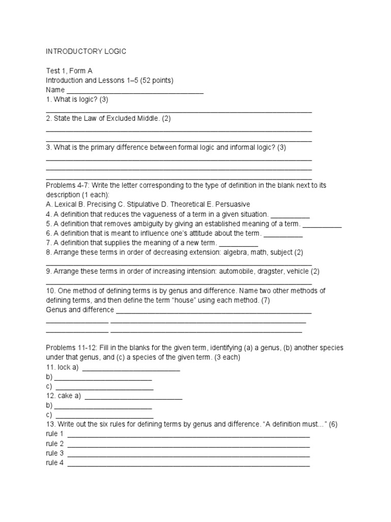 Introductory logic test pdf definition argument