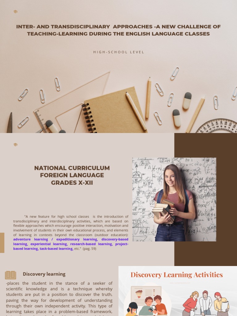 Interdisciplinary Approaches in High School | PDF | Learning ...