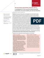 The Investigation of The Social Entrepreneurship Characteristics of Social Studies Pre-Service Teachers