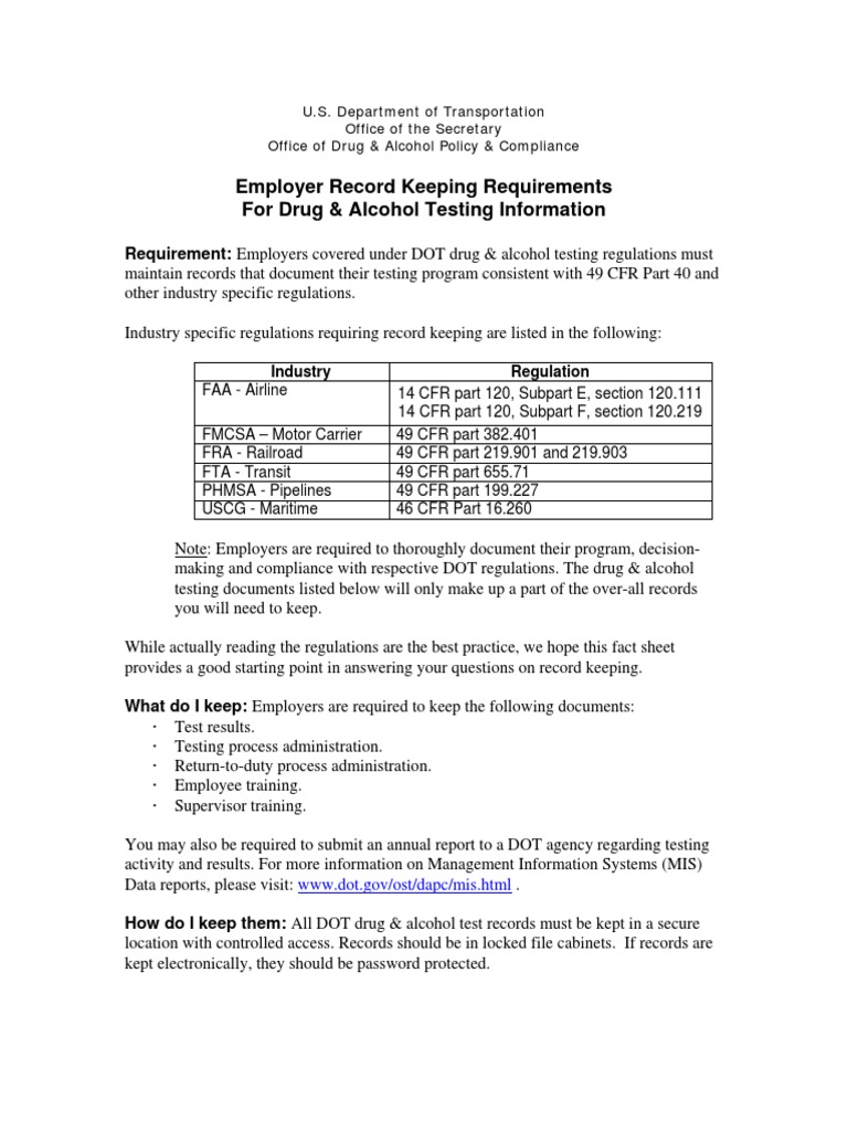 ODAPC Recordkeeping Requirements PDF Employment Records Management