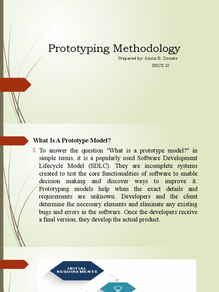 Prototyping Methodology PDF Software Prototyping Software