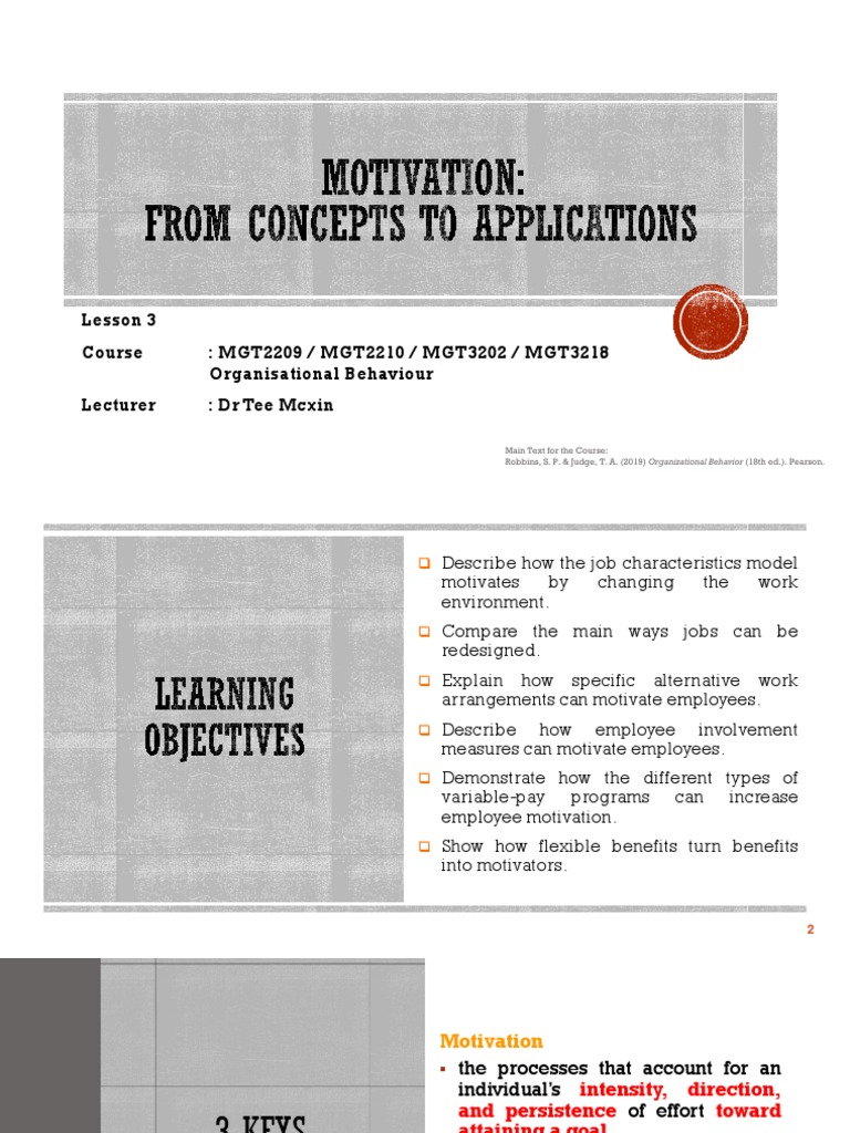 Ob L3 Motivation From Concepts To Applications Pdf Pdf Motivational
