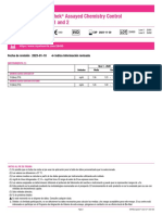 Lyphochek Assayed Chemistry Control Levels 1 and 2: Fecha de Revisión 2023-01-10 Indica Información Revisada