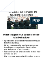 Grade 11 Chap 5.3 The Role of Sport in Nation Building