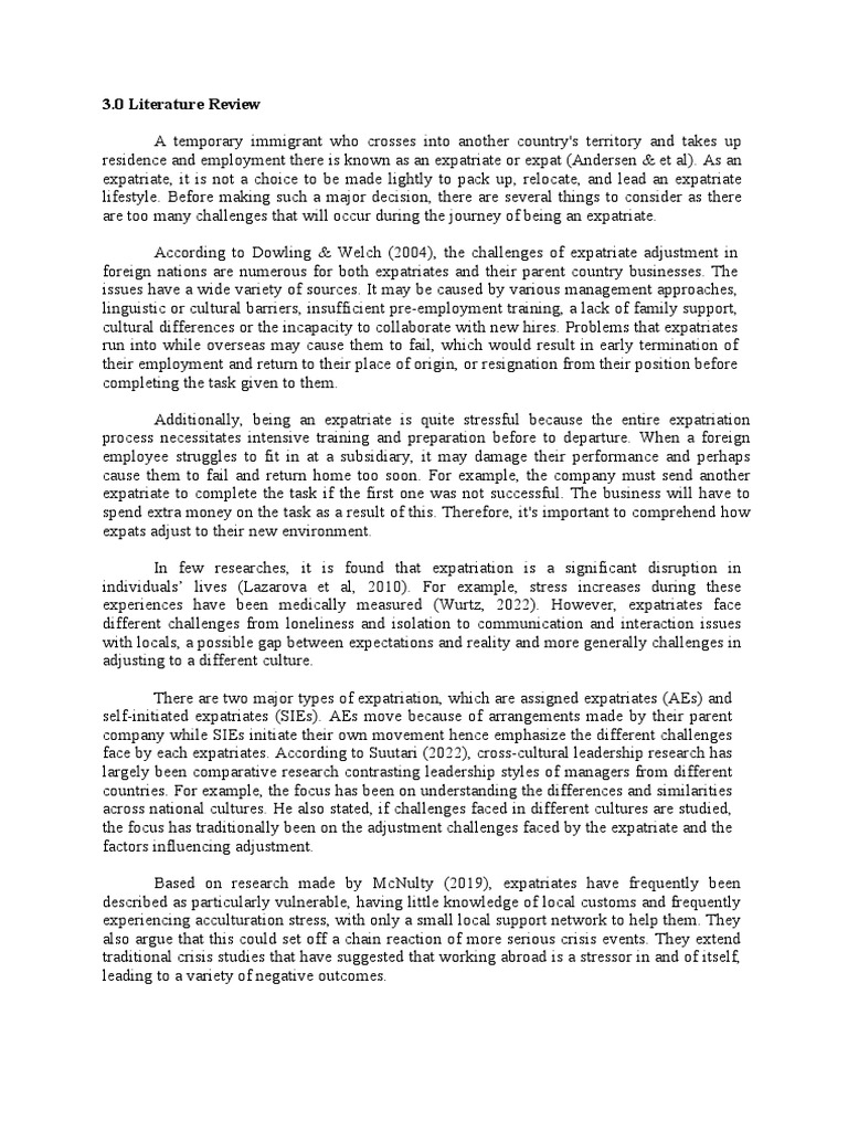 Challenges Of Expatriation A Review Of Factors Impacting Expatriate